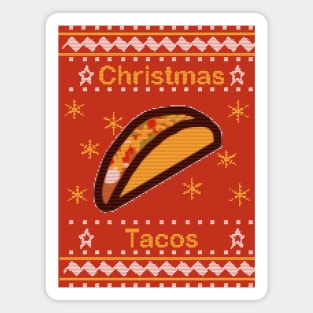 Ugly Christmas Sweater Tacos Magnet